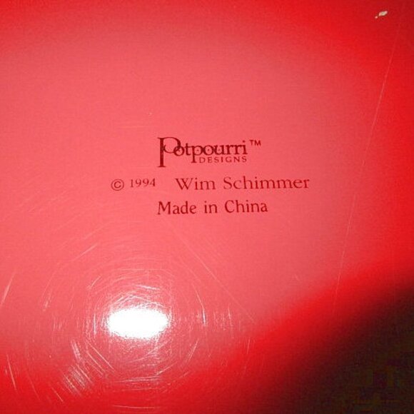 1994 Vtg Wim Schimmer Art Serving Tray Santa's Cookies Reindeer Sleigh Christmas - Picture 10 of 11